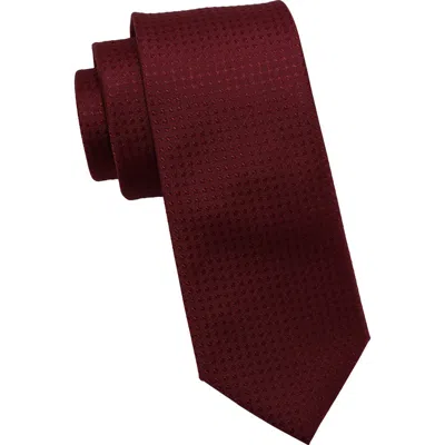 Dkny Solid Textured Tie In Red