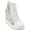 Dkny Sophie Womens Faux Leather Sequined Casual And Fashion Sneakers In Multi