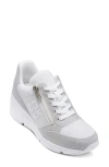 Dkny Sorvino Wedge Sneaker In White