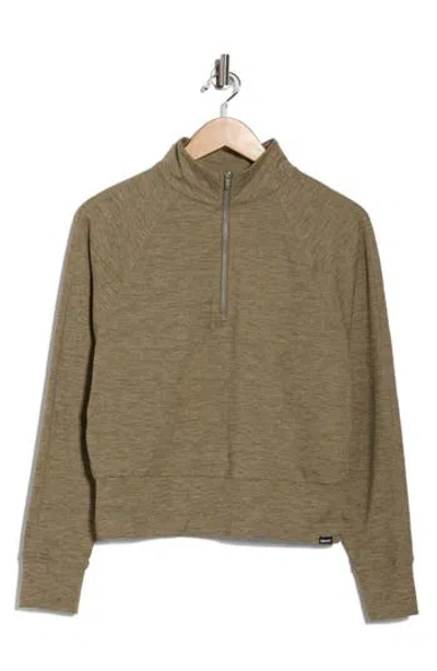 Dkny Space Dye Half Zip Sweatshirt In Green