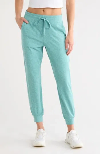 Dkny Space Dye High Waist Slim Fit Pants In Blue