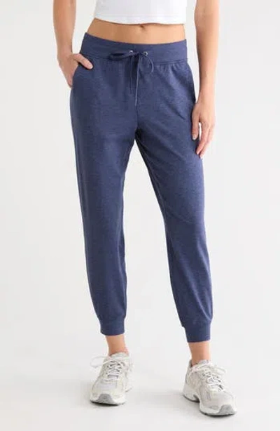 Dkny Space Dye High Waist Slim Fit Pants In Blue