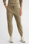 Dkny Space Dye High Waist Slim Joggers In Green