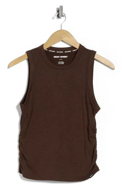 Dkny Spacedye Crewneck Tank In Brown