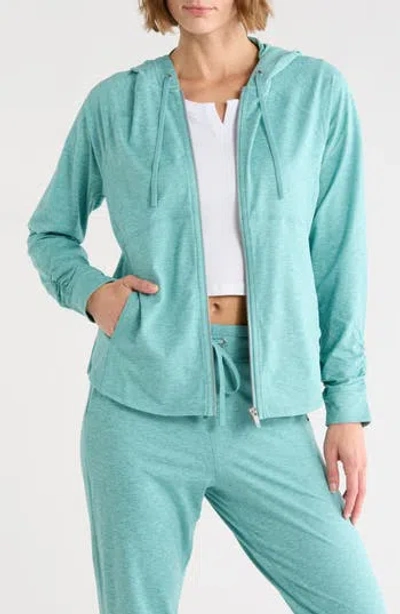 Dkny Spacedye Full Zip Hoodie In Green