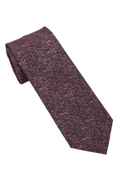Dkny Speckled Stripe Tie In Brown