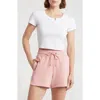 Dkny Split Neck Rib Knit T-shirt In White