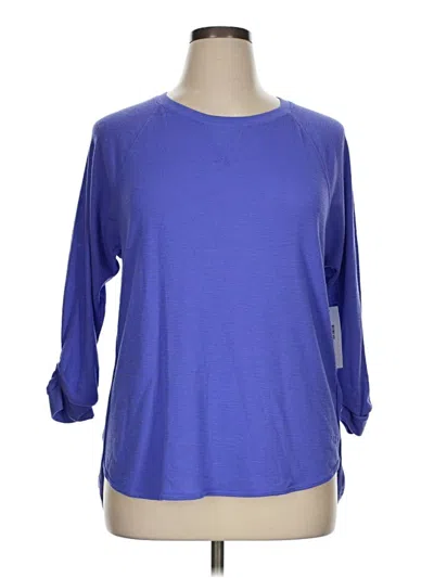 Pre-owned Dkny Sport 3/4 Sleeve T-shirt In Blue