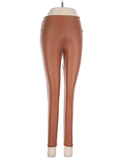 Pre-owned Dkny Sport Active Pants In Brown
