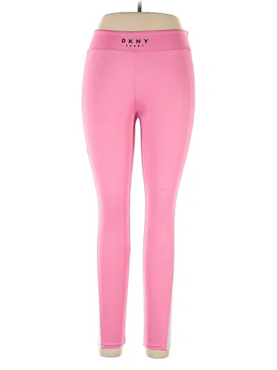 Pre-owned Dkny Sport Active Pants In Pink