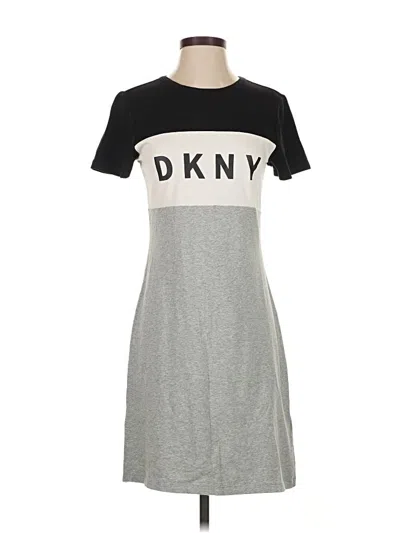 Pre-owned Dkny Sport Casual Dress In Gray