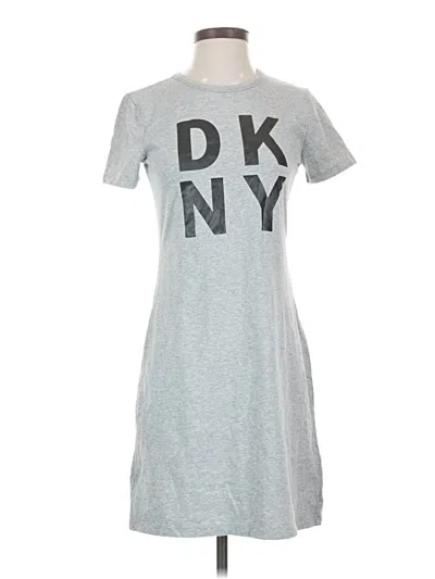 Pre-owned Dkny Sport Casual Dress In Gray
