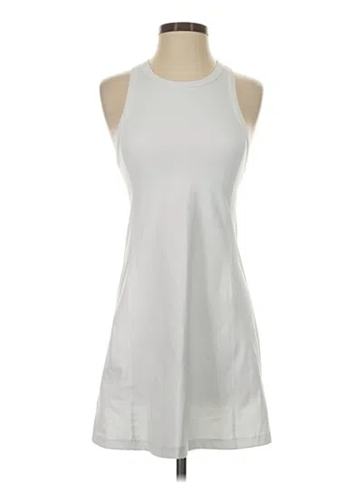 Pre-owned Dkny Sport Casual Dress In White