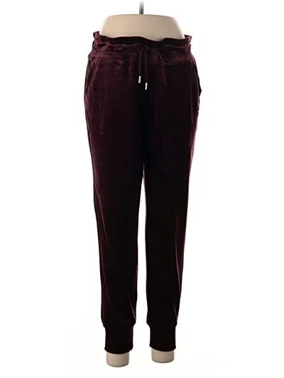 Pre-owned Dkny Sport Casual Pants In Burgundy
