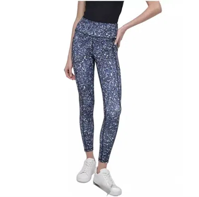 Dkny Sport High-waist 7/8 Length Tight In Blue Print