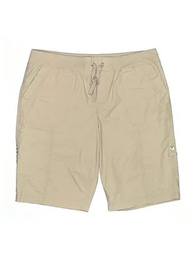 Pre-owned Dkny Sport Khaki Shorts In Brown