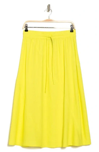 Dkny Sport Linen Blend Drawstring Maxi Skirt In Yellow
