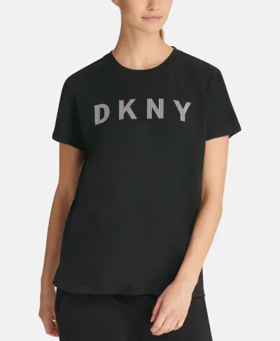 Dkny Sport Logo T-shirt In Black