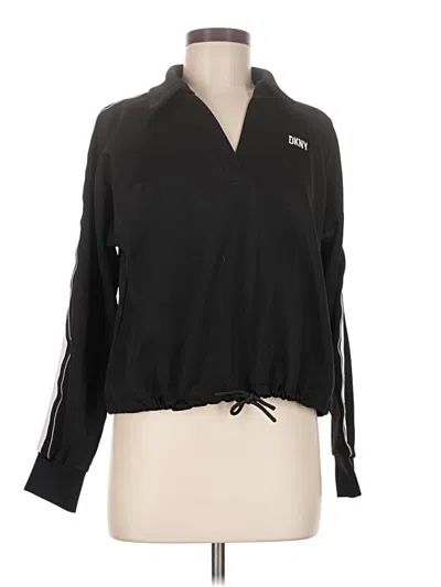 Pre-owned Dkny Sport Long Sleeve Blouse In Black