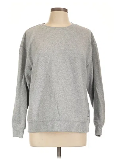 Pre-owned Dkny Sport Long Sleeve Top Gray Crew Neck Tops