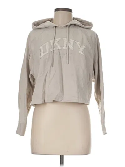 Pre-owned Dkny Sport Pullover Hoodie In Gray