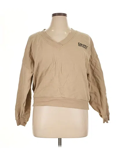Pre-owned Dkny Sport Pullover Sweater In Brown