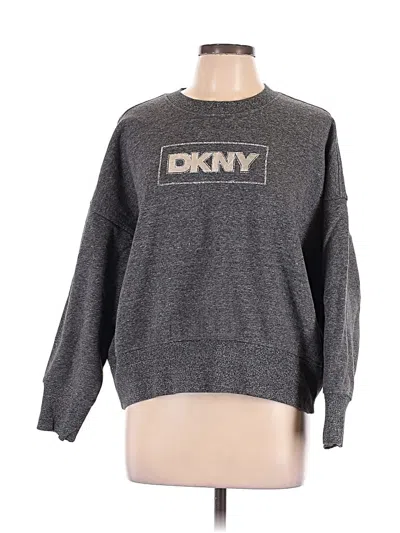 Pre-owned Dkny Sport Pullover Sweater In Gray