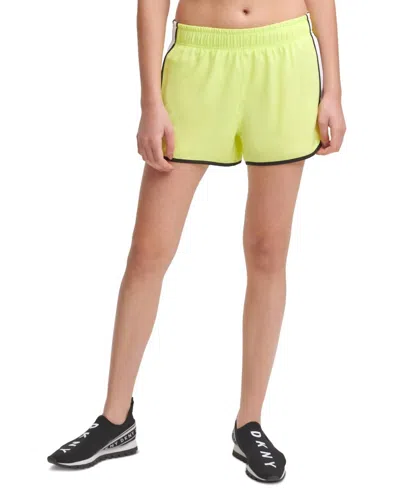 Dkny Sport Running Shorts In Sunny Lime In Yellow