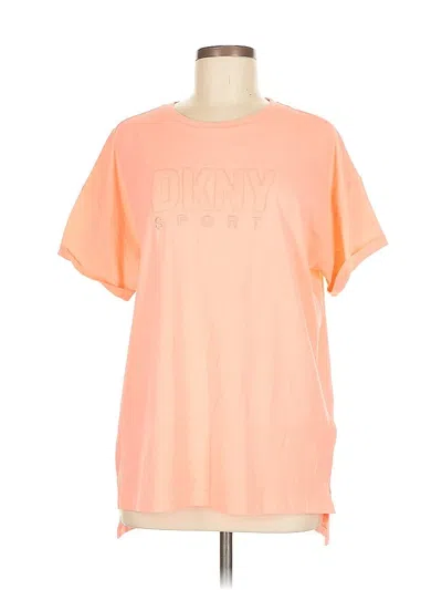 Pre-owned Dkny Sport Short Sleeve T-shirt In Orange