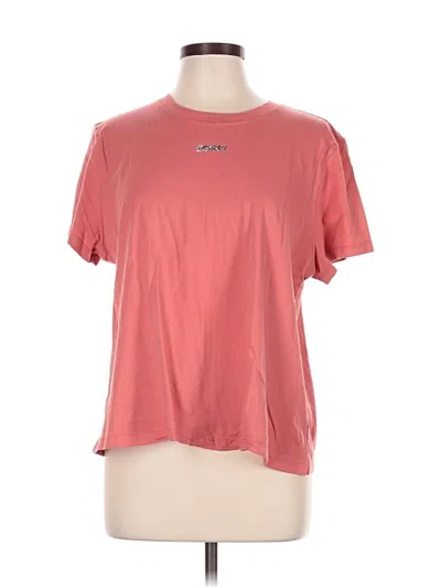 Pre-owned Dkny Sport Short Sleeve Top Pink Crew Neck Tops