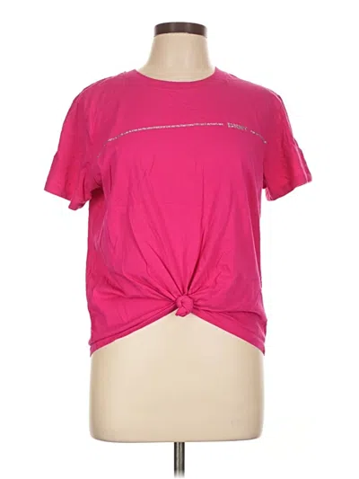 Pre-owned Dkny Sport Short Sleeve T-shirt In Pink