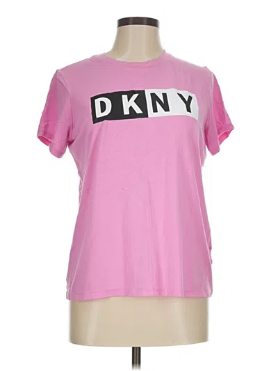 Pre-owned Dkny Sport Short Sleeve T-shirt In Pink