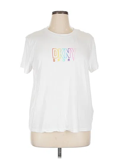 Pre-owned Dkny Sport Short Sleeve T-shirt In White
