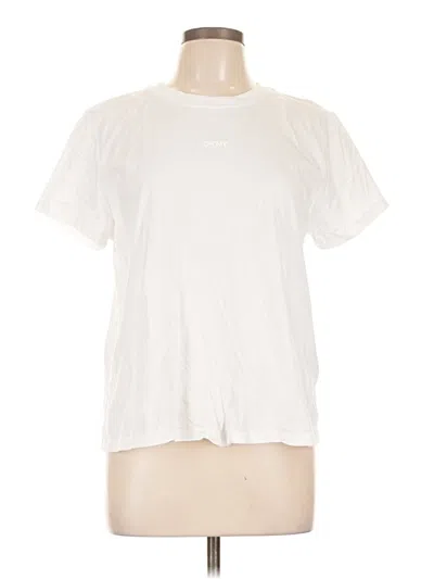 Pre-owned Dkny Sport Short Sleeve T-shirt In White