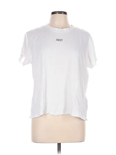 Pre-owned Dkny Sport Short Sleeve T-shirt In White