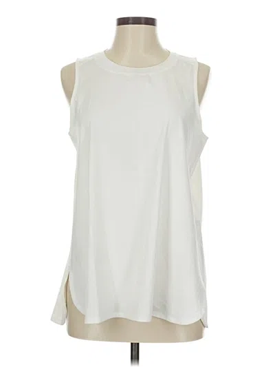 Pre-owned Dkny Sport Sleeveless Blouse In White