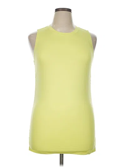 Pre-owned Dkny Sport Sleeveless T-shirt In Yellow