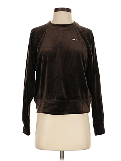 Pre-owned Dkny Sport Sweatshirt In Brown