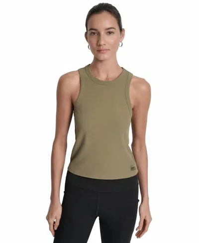 Dkny Sport Tank In Olive Green In Gray