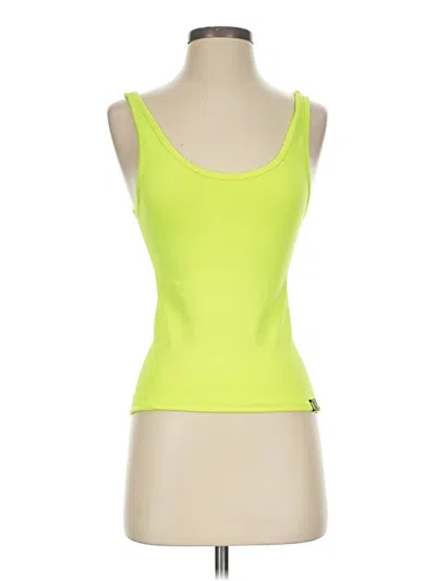 Pre-owned Dkny Sport Tank Top Green Strapless Neckline Tops