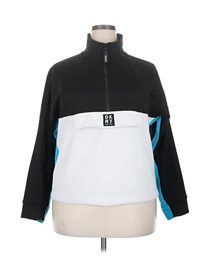 Pre-owned Dkny Sport Track Jacket In White