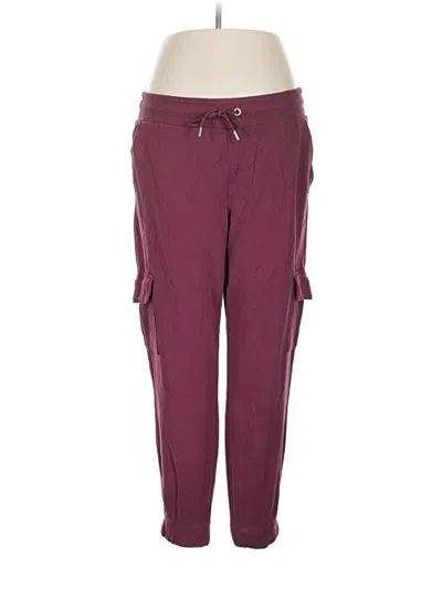 Pre-owned Dkny Sport Track Pants In Burgundy