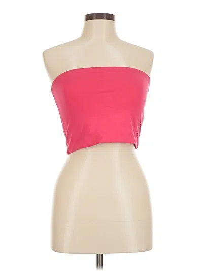 Pre-owned Dkny Sport Tube Top Pink Strapless Neckline Tops