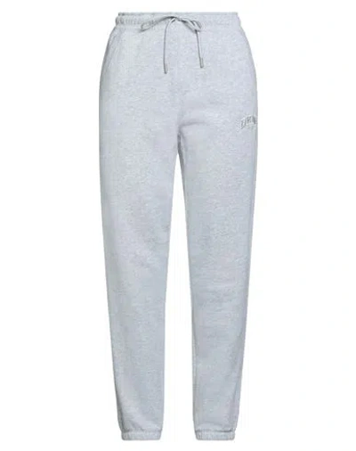 Dkny Sport Woman Pants Light Grey Size L Cotton, Polyester In Gray
