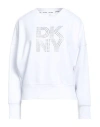 Dkny Sport Woman Sweatshirt (-) Size L Cotton, Polyester In White