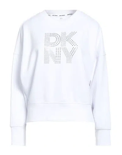 Dkny Sport Woman Sweatshirt (-) Size L Cotton, Polyester In White