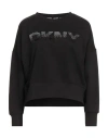 Dkny Sport Woman Sweatshirt Black Size M Cotton, Polyester