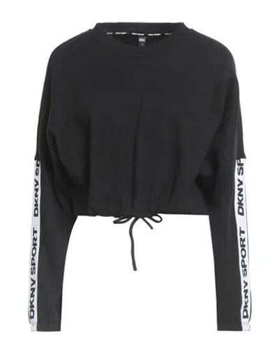Dkny Sport Woman Sweatshirt Black Size M Cotton, Polyester
