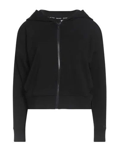 Dkny Sport Woman Sweatshirt Black Size M Polyester, Rayon, Elastane