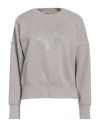Dkny Sport Woman Sweatshirt Grey Size M Cotton, Polyester In Gray